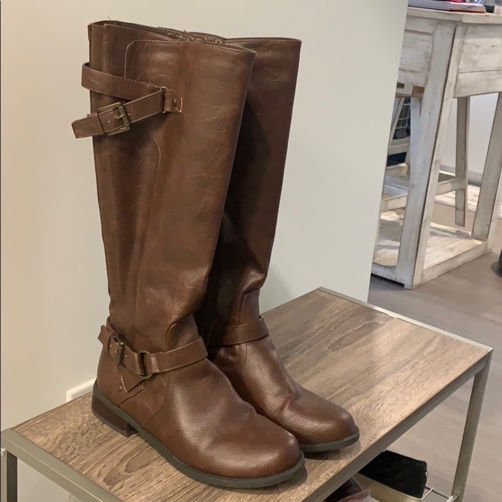 Knee high brown boots